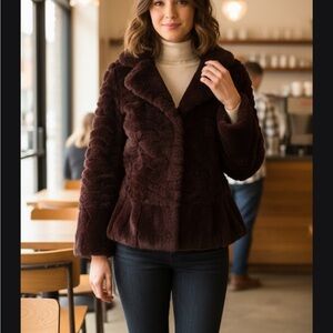 Arma collection Luxurious Deep Brown Teddy Jacket